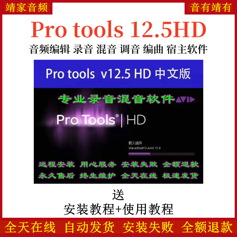 Pro tools12.5HD中文版音频处理/后期混音/专业录音修音宿主软件