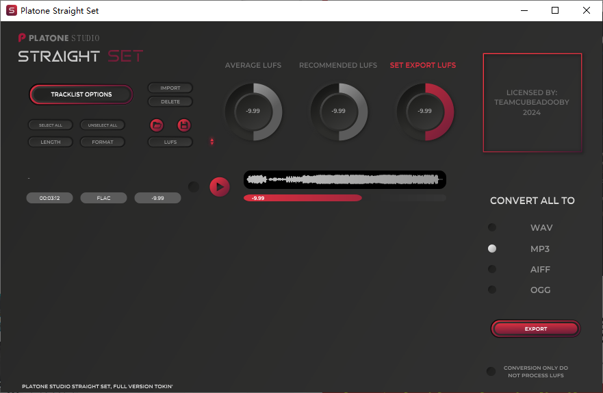 图片[2]-Platone Studio StraightSet全自动统一响度神器母带响度处理软件