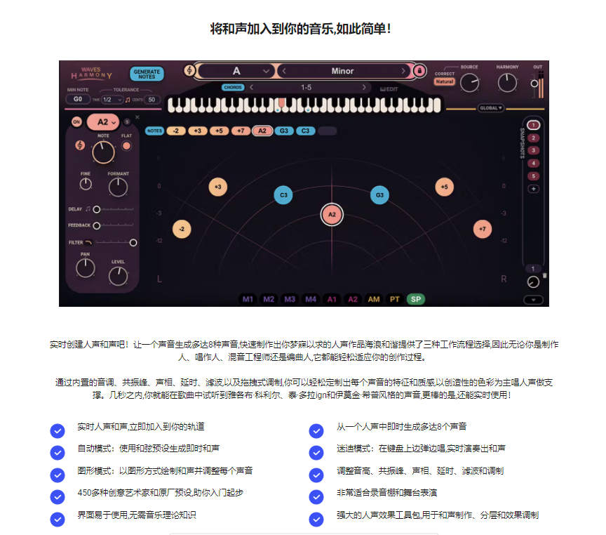 图片[2]-Waves Harmony和声插件人声合唱和声伴唱制作效果器