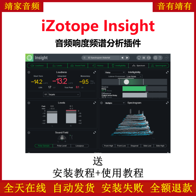 iZotope Insight插件音频响度频谱分析效果器