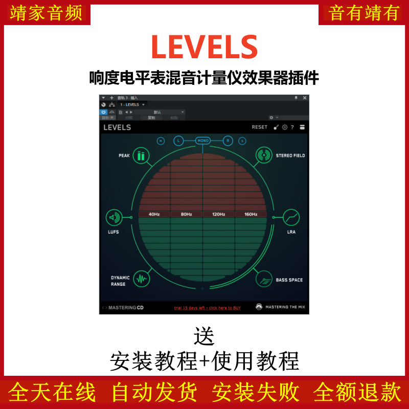 LEVELS插件响度电平表混音计量仪效果器