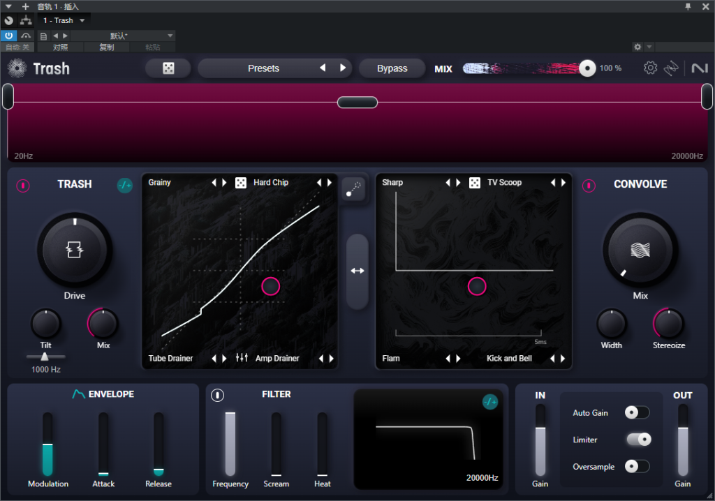 图片[2]-iZotope Trash插件多功能多频段失真饱和效果器