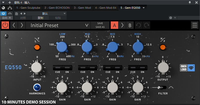 图片[2]-Gem EQ550插件模拟经典硬件均衡效果器