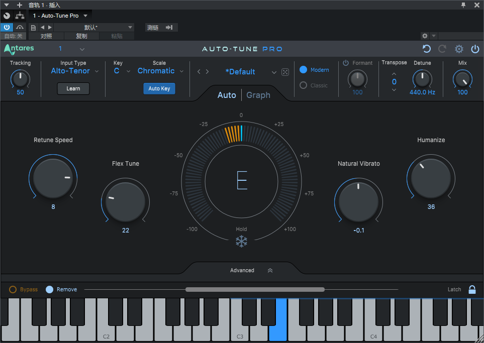 图片[2]-Auto-Tune Pro 10插件唱歌防跑调音调自动修正说唱电音效果器