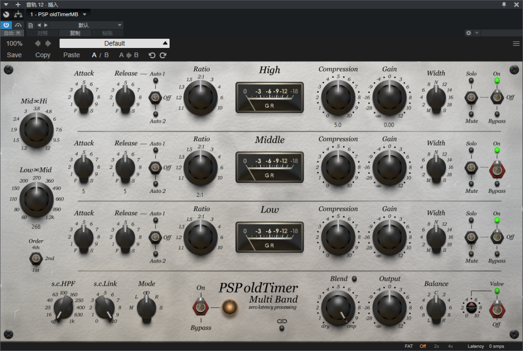 图片[2]-PSP oldTimerMB插件复古风格多频段压缩效果器