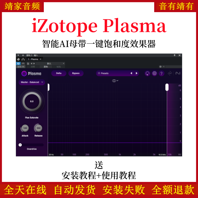 iZotope Plasma音频插件智能AI母带一键饱和效果器混音调音插件