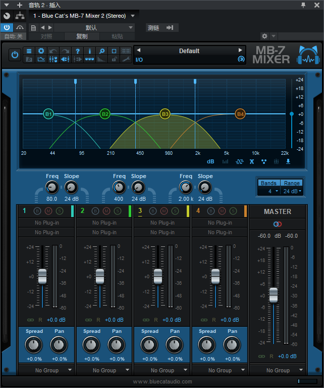图片[2]-Blue Cat's MB-7 Mixer蓝猫插件 多频段控制台效果器 混音插件
