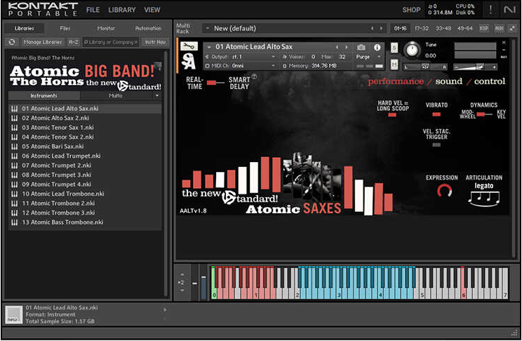 图片[3]-Atomic Big Band! The Horns大乐队小号长号萨克斯音色—KONTAKT音源（16G）