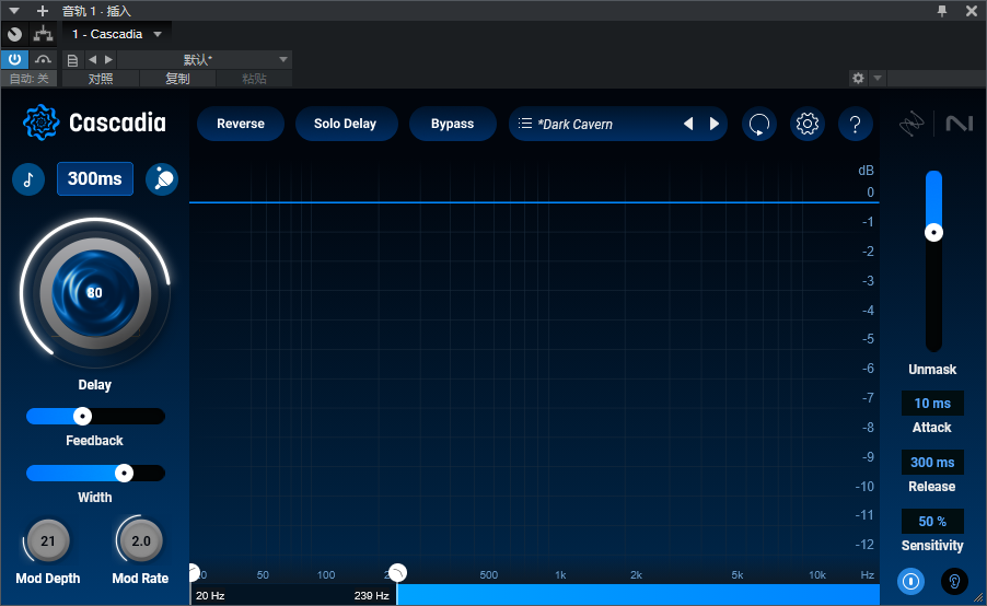 图片[2]-iZotope Cascadia音频插件延迟回声智能AI自适应去遮蔽Delay混音编曲人声效果器